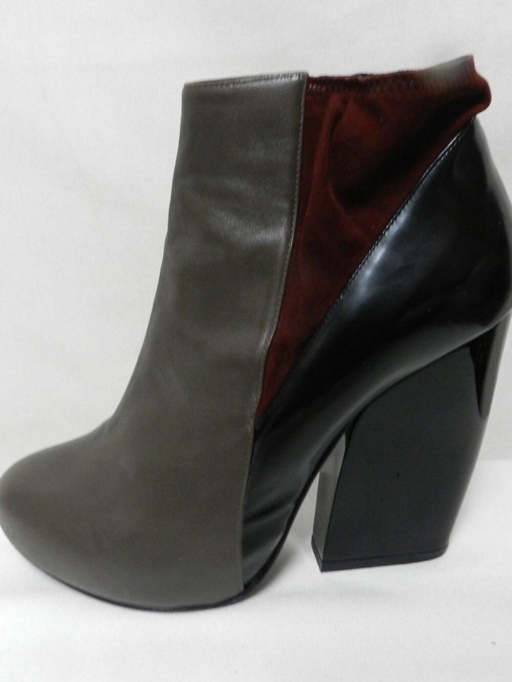 Pierre Hardy Leather Color Block Heel ankle boots platform Italy Sz 37.5 US 7.5